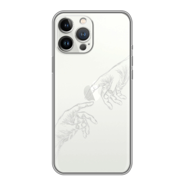 Силиконовый чехол на Iphone 13 Pro с принтом Сотворение мира