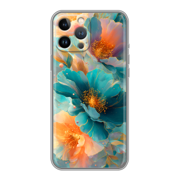 Силиконовый чехол на Iphone 13 Pro с принтом Цветы