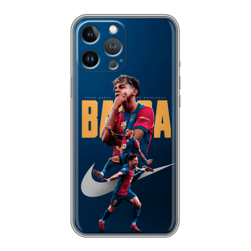 Силиконовый чехол на Iphone 13 Pro с принтом Барселона Barca Yamal Силиконовый чехол на Iphone 13 Pro с принтом Барселона Barca Yamal