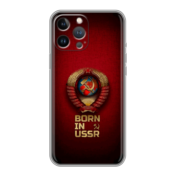 Силиконовый чехол на Iphone 13 Pro с принтом Флаг Герб СССР Силиконовый чехол на Iphone 13 Pro с принтом Флаг Герб СССР