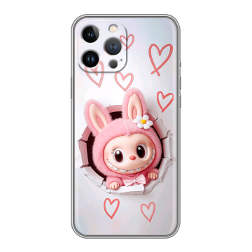 Силиконовый чехол на Iphone 13 Pro с принтом Labubu Лабубу