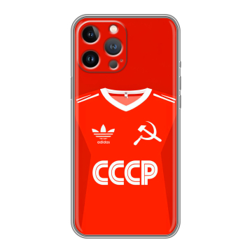 Силиконовый чехол на Iphone 13 Pro с принтом Флаг Герб СССР