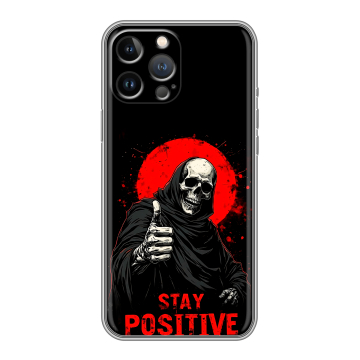 Силиконовый чехол на Iphone 13 Pro с принтом смешной скелет