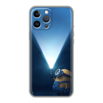 Силиконовый чехол на Iphone 13 Pro с принтом Миньоны Силиконовый чехол на Iphone 13 Pro с принтом Миньоны