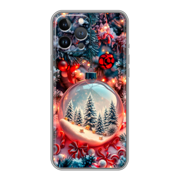 Силиконовый чехол на Iphone 13 Pro с принтом Новый год