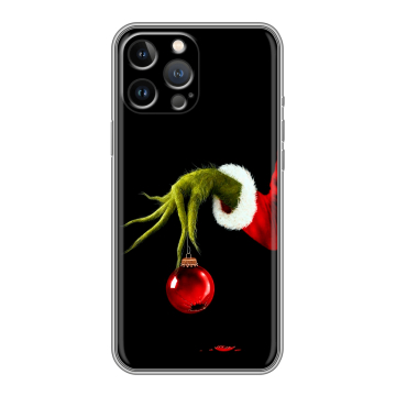 Силиконовый чехол на Iphone 13 Pro с принтом Новый год Гринч