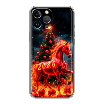 Силиконовый чехол на Iphone 13 Pro с принтом Новый год