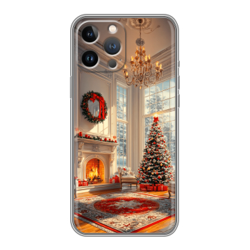 Силиконовый чехол на Iphone 13 Pro с принтом Новый год