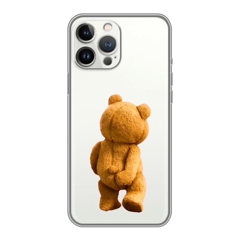 Силиконовый чехол на Iphone 13 Pro с принтом Медведь Силиконовый чехол на Iphone 13 Pro с принтом Медведь
