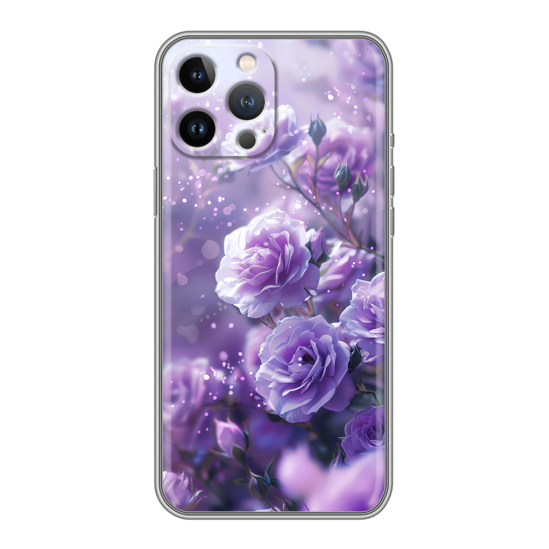 Силиконовый чехол на Iphone 13 Pro с принтом Розы цветы Силиконовый чехол на Iphone 13 Pro с принтом Розы цветы