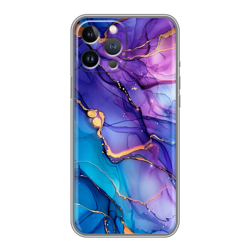 Силиконовый чехол на Iphone 13 Pro с принтом синий мрамор Силиконовый чехол на Iphone 13 Pro с принтом синий мрамор