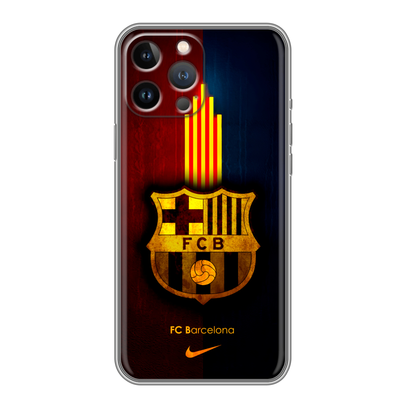 Силиконовый противоударный чехол на Iphone 13 Pro с принтом Барселона Barcelona Силиконовый противоударный чехол на Iphone 13 Pro с принтом Барселона Barcelona