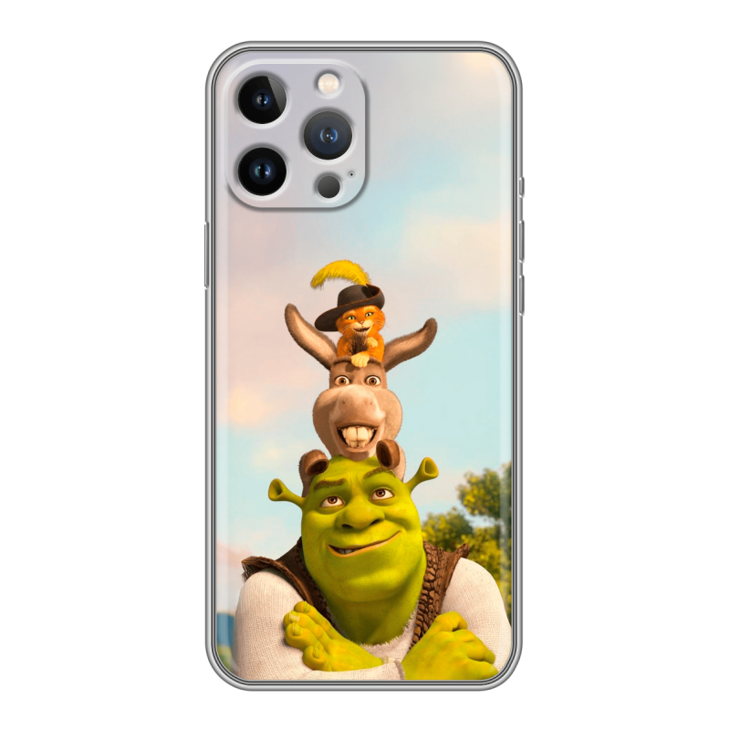 Силиконовый чехол на Iphone 13 Pro с принтом Шрек Shrek Силиконовый чехол на Iphone 13 Pro с принтом Шрек Shrek