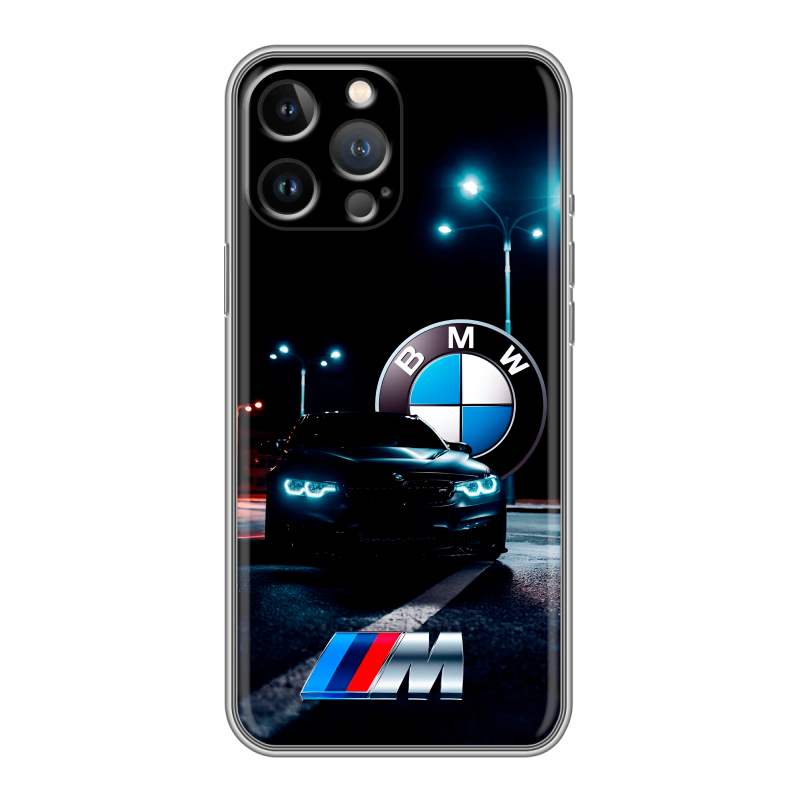 Силиконовый противоударный чехол на Iphone 13 Pro с принтом БМВ BMW Силиконовый противоударный чехол на Iphone 13 Pro с принтом БМВ BMW
