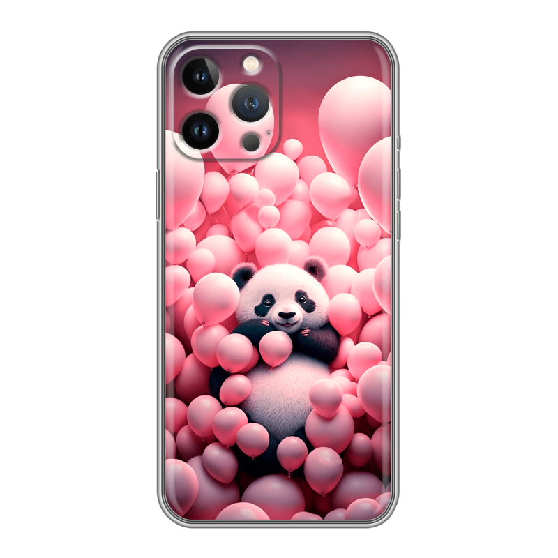 Силиконовый чехол на Iphone 13 Pro с принтом Панда Силиконовый чехол на Iphone 13 Pro с принтом Панда