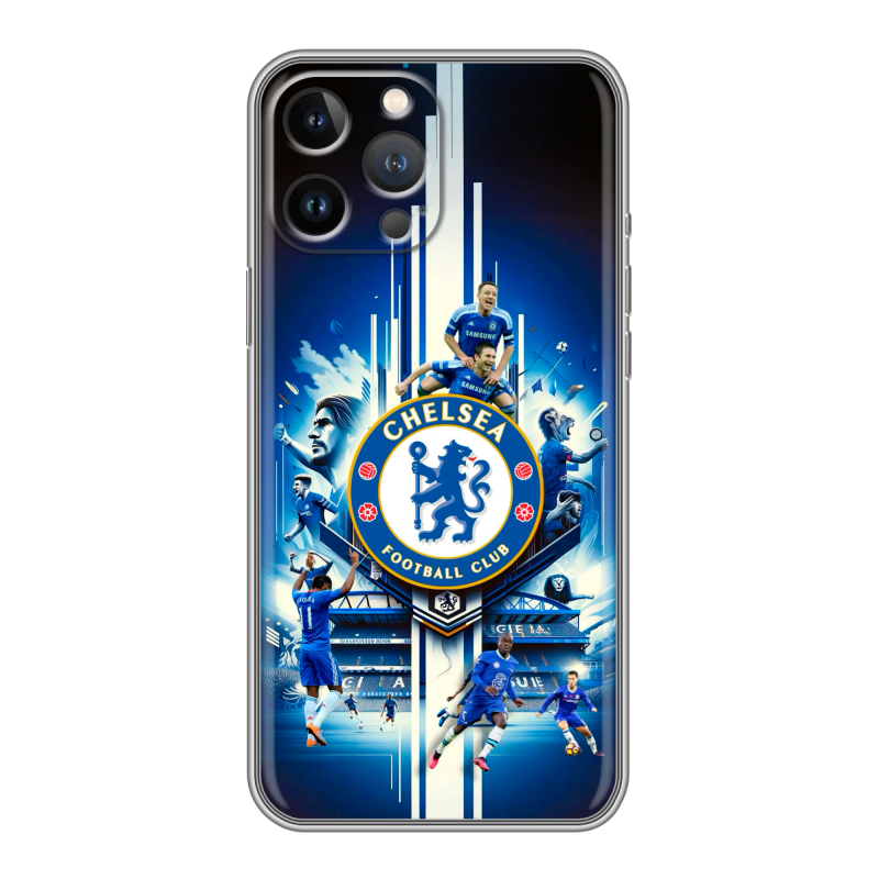 Силиконовый чехол на Iphone 13 Pro с принтом Chelsea Челси Силиконовый чехол на Iphone 13 Pro с принтом Chelsea Челси