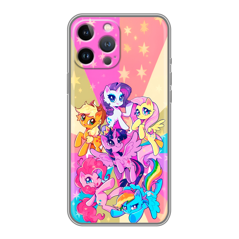 Силиконовый противоударный чехол на Iphone 13 Pro с принтом My little pony Дружба чудо Силиконовый противоударный чехол на Iphone 13 Pro с принтом My little pony Дружба чудо