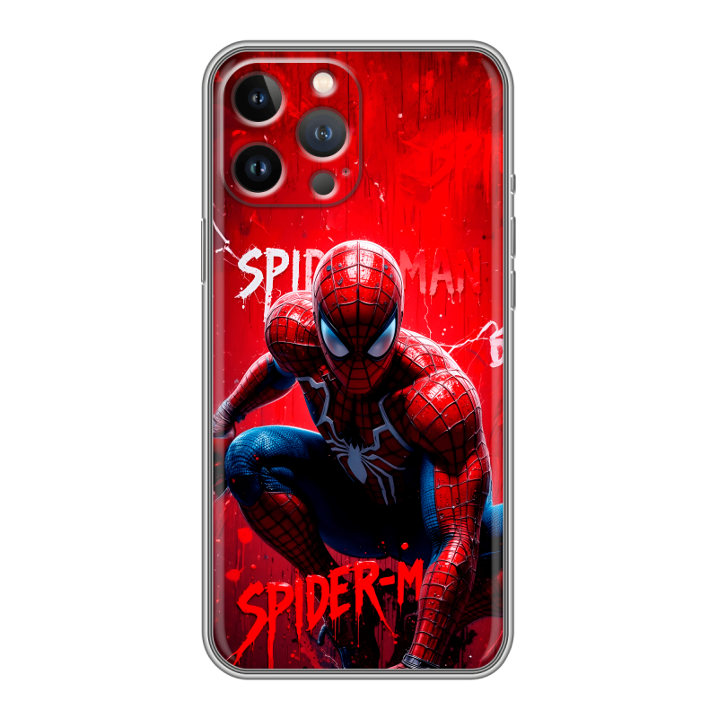 Силиконовый противоударный чехол на Iphone 13 Pro с принтом Spiderman Человек паук Силиконовый противоударный чехол на Iphone 13 Pro с принтом Spiderman Человек паук