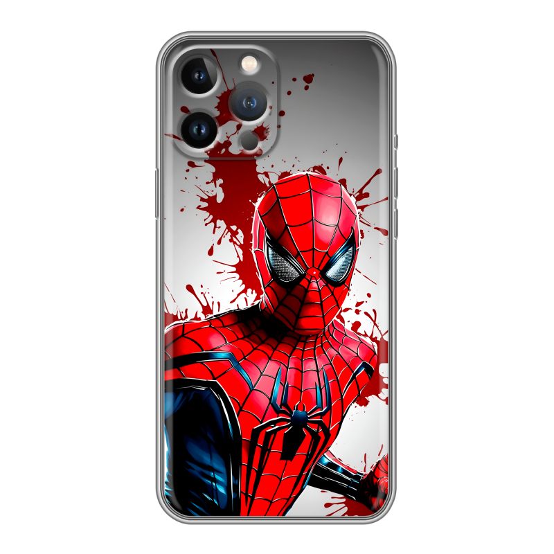 Силиконовый противоударный чехол на Iphone 13 Pro с принтом Spiderman Человек паук Силиконовый противоударный чехол на Iphone 13 Pro с принтом Spiderman Человек паук