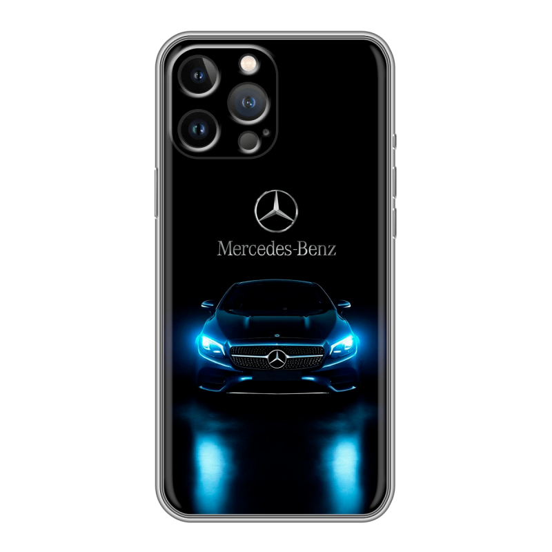 Силиконовый чехол на Iphone 13 Pro с принтом Mercedes Мерседес Силиконовый чехол на Iphone 13 Pro с принтом Mercedes Мерседес