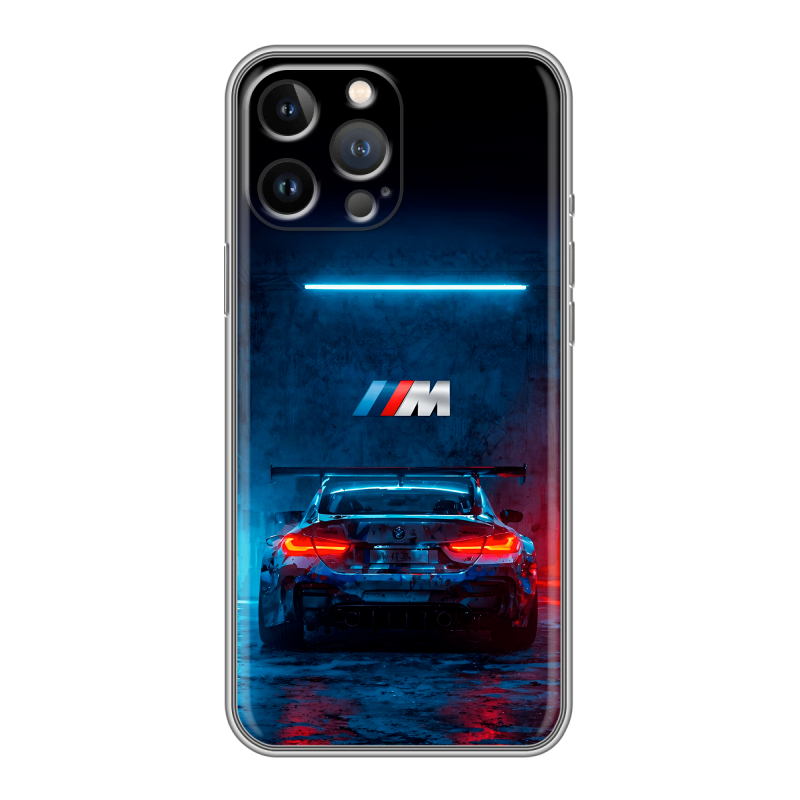 Силиконовый противоударный чехол на Iphone 13 Pro с принтом BMW БМВ Силиконовый противоударный чехол на Iphone 13 Pro с принтом BMW БМВ