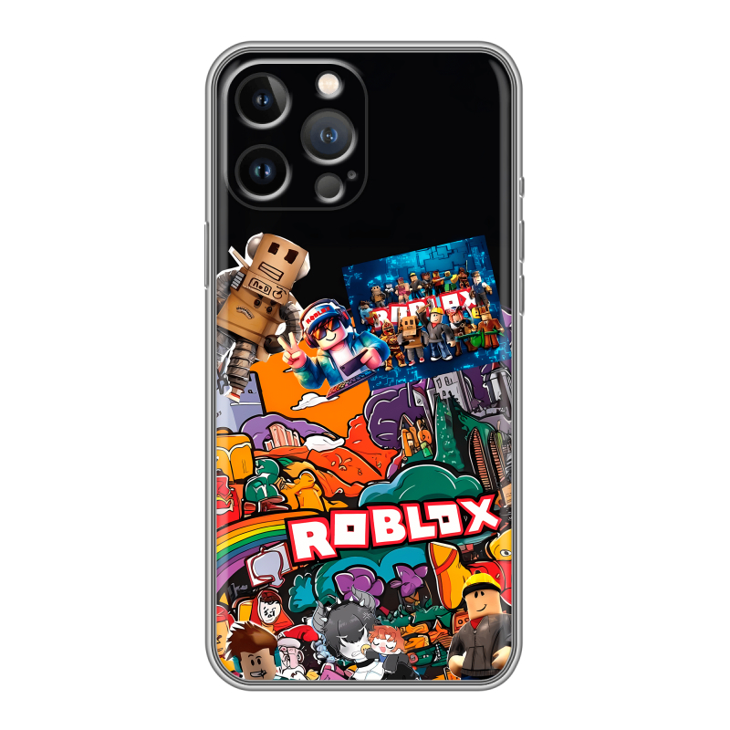Силиконовый чехол на Iphone 13 Pro с принтом Roblox Роблокс Силиконовый чехол на Iphone 13 Pro с принтом Roblox Роблокс