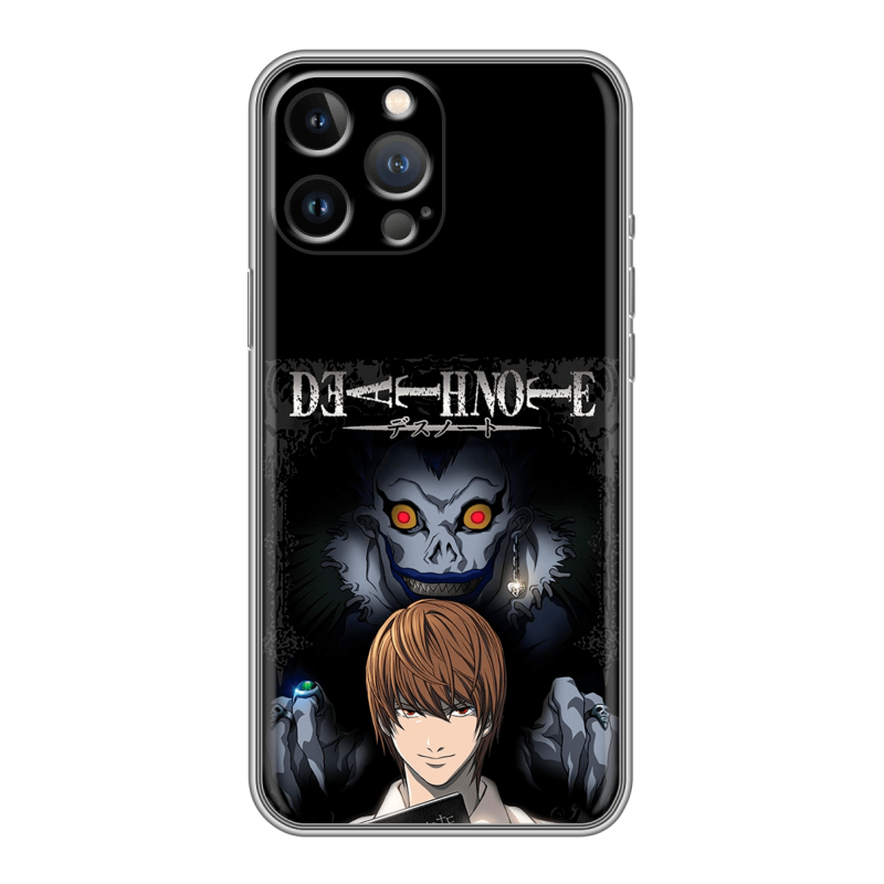 Силиконовый чехол на Iphone 13 Pro с принтом Death note Тетрадь смерти Силиконовый чехол на Iphone 13 Pro с принтом Death note Тетрадь смерти