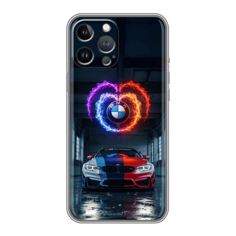 Силиконовый чехол на Iphone 13 Pro с принтом BMW БМВ Силиконовый чехол на Iphone 13 Pro с принтом BMW БМВ