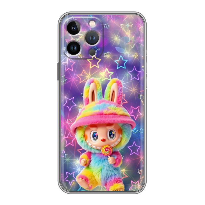 Силиконовый чехол на Iphone 13 Pro с принтом Labubu Лабубу Силиконовый чехол на Iphone 13 Pro с принтом Labubu Лабубу