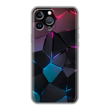 Силиконовый чехол на Iphone 13 Pro Max с принтом Геометрия неона