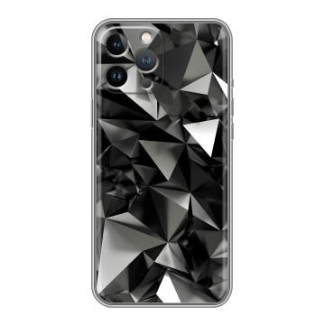 Силиконовый чехол на Iphone 13 Pro Max с принтом Черные кристаллы