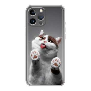 Силиконовый чехол на Iphone 13 Pro Max с принтом Коты