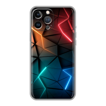 Силиконовый чехол на Iphone 13 Pro Max с принтом Абстракция неон