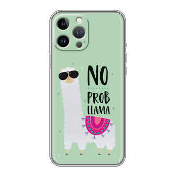 Силиконовый чехол на Iphone 13 Pro Max с принтом Лама