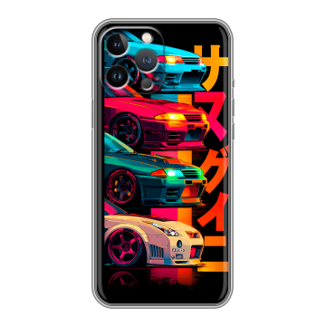 Силиконовый чехол на Iphone 13 Pro Max с принтом Гоночные машины Силиконовый чехол на Iphone 13 Pro Max с принтом Гоночные машины