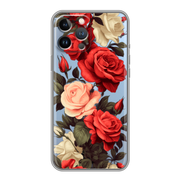 Силиконовый чехол на Iphone 13 Pro Max с принтом Розы Силиконовый чехол на Iphone 13 Pro Max с принтом Розы
