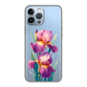 Силиконовый чехол на Iphone 13 Pro Max с принтом Цветы орхидеи