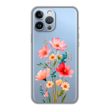 Силиконовый чехол на Iphone 13 Pro Max с принтом Цветы