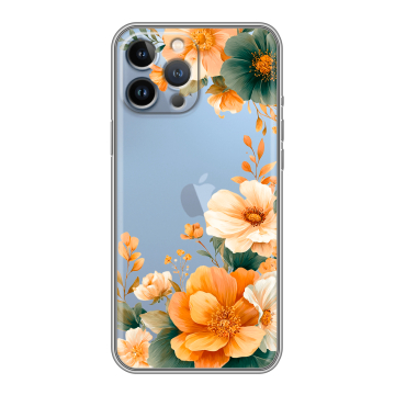 Силиконовый чехол на Iphone 13 Pro Max с принтом Цветы принт
