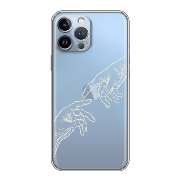 Силиконовый чехол на Iphone 13 Pro Max с принтом Сотворение мира