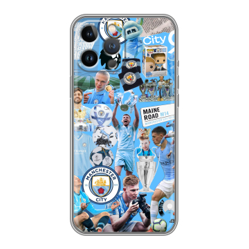 Силиконовый чехол на Iphone 13 Pro Max с принтом Man City Манчестер Сити
