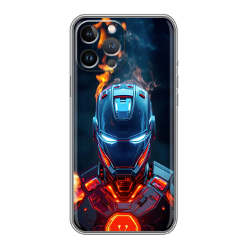 Силиконовый чехол на Iphone 13 Pro Max с принтом IronMan Железный человек Силиконовый чехол на Iphone 13 Pro Max с принтом IronMan Железный человек