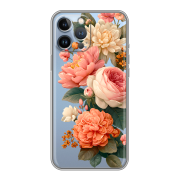 Силиконовый чехол на Iphone 13 Pro Max с принтом цветы