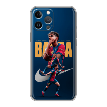 Силиконовый чехол на Iphone 13 Pro Max с принтом Барселона Barca Yamal Силиконовый чехол на Iphone 13 Pro Max с принтом Барселона Barca Yamal