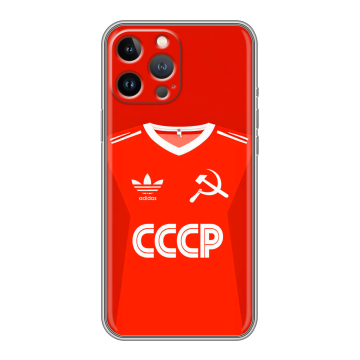 Силиконовый чехол на Iphone 13 Pro Max с принтом Флаг Герб СССР