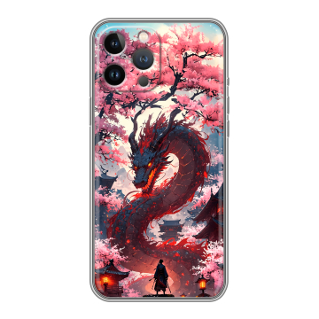 Силиконовый чехол на Iphone 13 Pro Max с принтом Дракон Японский Силиконовый чехол на Iphone 13 Pro Max с принтом Дракон Японский