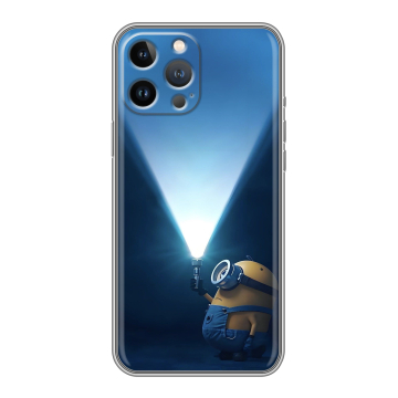 Силиконовый чехол на Iphone 13 Pro Max с принтом Миньоны Силиконовый чехол на Iphone 13 Pro Max с принтом Миньоны