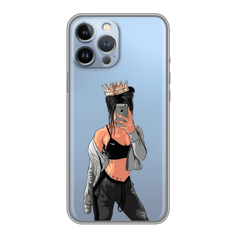 Силиконовый противоударный чехол на Iphone 13 Pro Max с принтом Женские принты Силиконовый противоударный чехол на Iphone 13 Pro Max с принтом Женские принты
