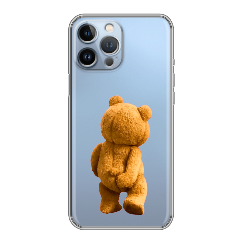 Силиконовый противоударный чехол на Iphone 13 Pro Max с принтом Медведь Силиконовый противоударный чехол на Iphone 13 Pro Max с принтом Медведь