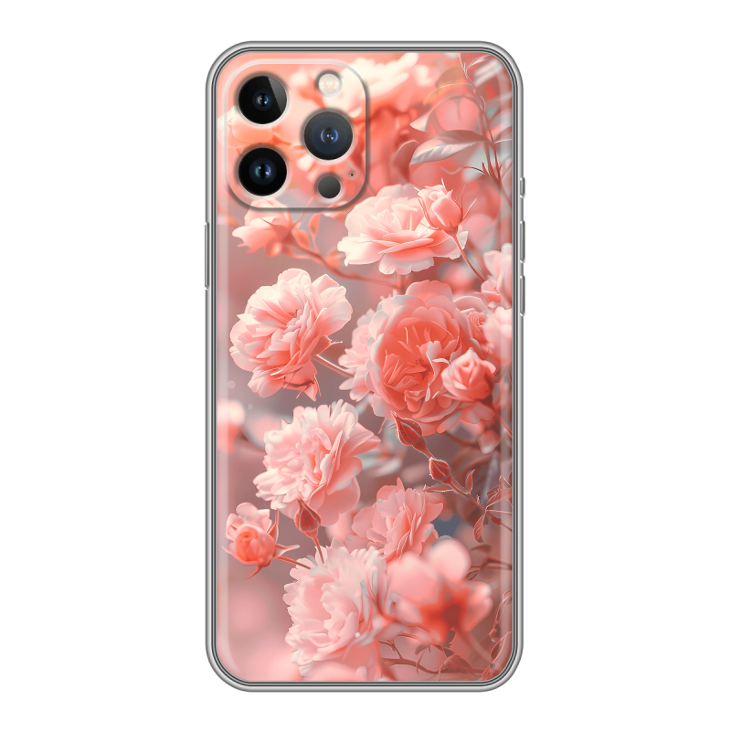 Силиконовый чехол на Iphone 13 Pro Max с принтом Розы цветы Силиконовый чехол на Iphone 13 Pro Max с принтом Розы цветы